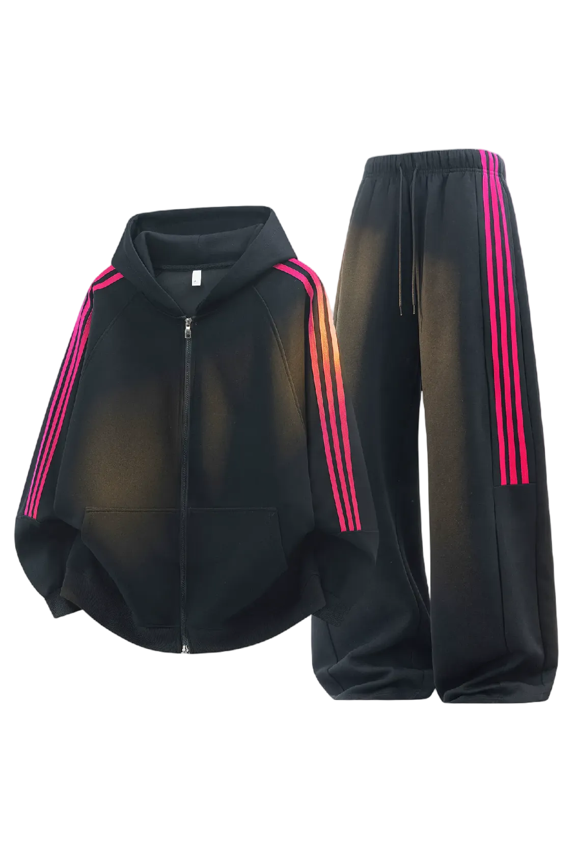 Ensemble jogging Oversize à Capuche -Bandes Contrastées