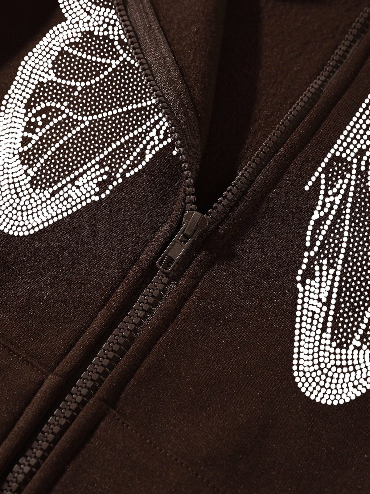 2022 cross-border autumn and winter European and American Y2K butterfly print large size loose pocket hooded zipper men's and women's sweater jacket