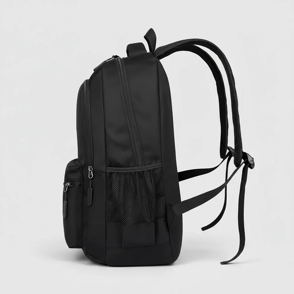 Nouveau sac à dos noir tendance, sac scolaire décontracté pour les trajets quotidiens, les sorties en plein air et les cadeaux de festival