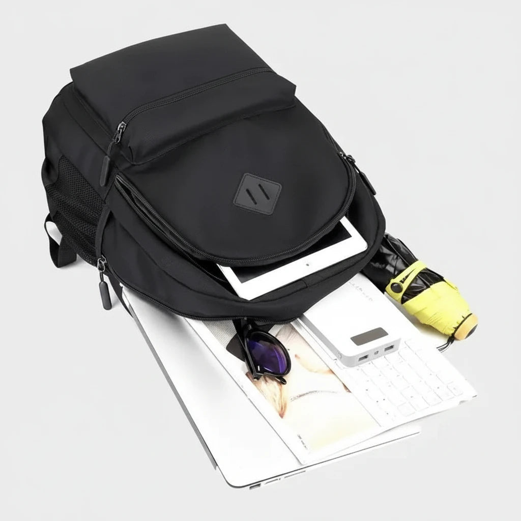 Nouveau sac à dos noir tendance, sac scolaire décontracté pour les trajets quotidiens, les sorties en plein air et les cadeaux de festival