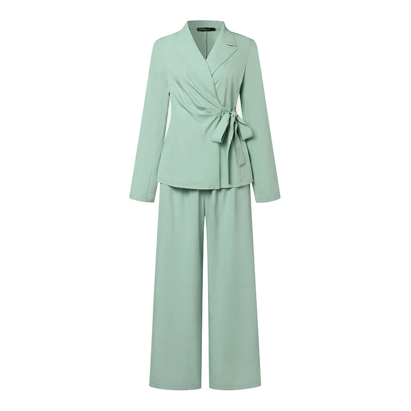 "Power Woman" – Ensemble Chic Bureau Blazer & Pantalon Taille Haute