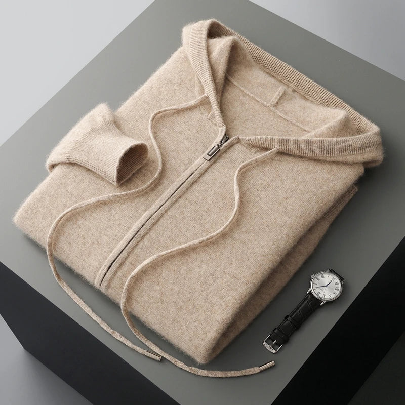 Ensembles deux pièces pour hommes
100% laine mérinos
Col roulé à capuche tricoté
Cardigan et jambe large
Pantalon automne hiver
Chaud épaissi Vêtements