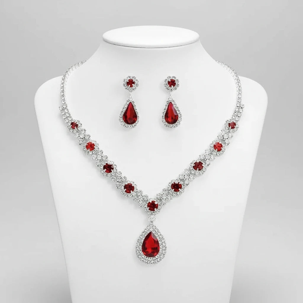 3 Pièces pour Femmes
Goutte de cristal
Ensemble Collier et Boucles d'oreilles pour Robe de soirée de mariage
Accessoires
