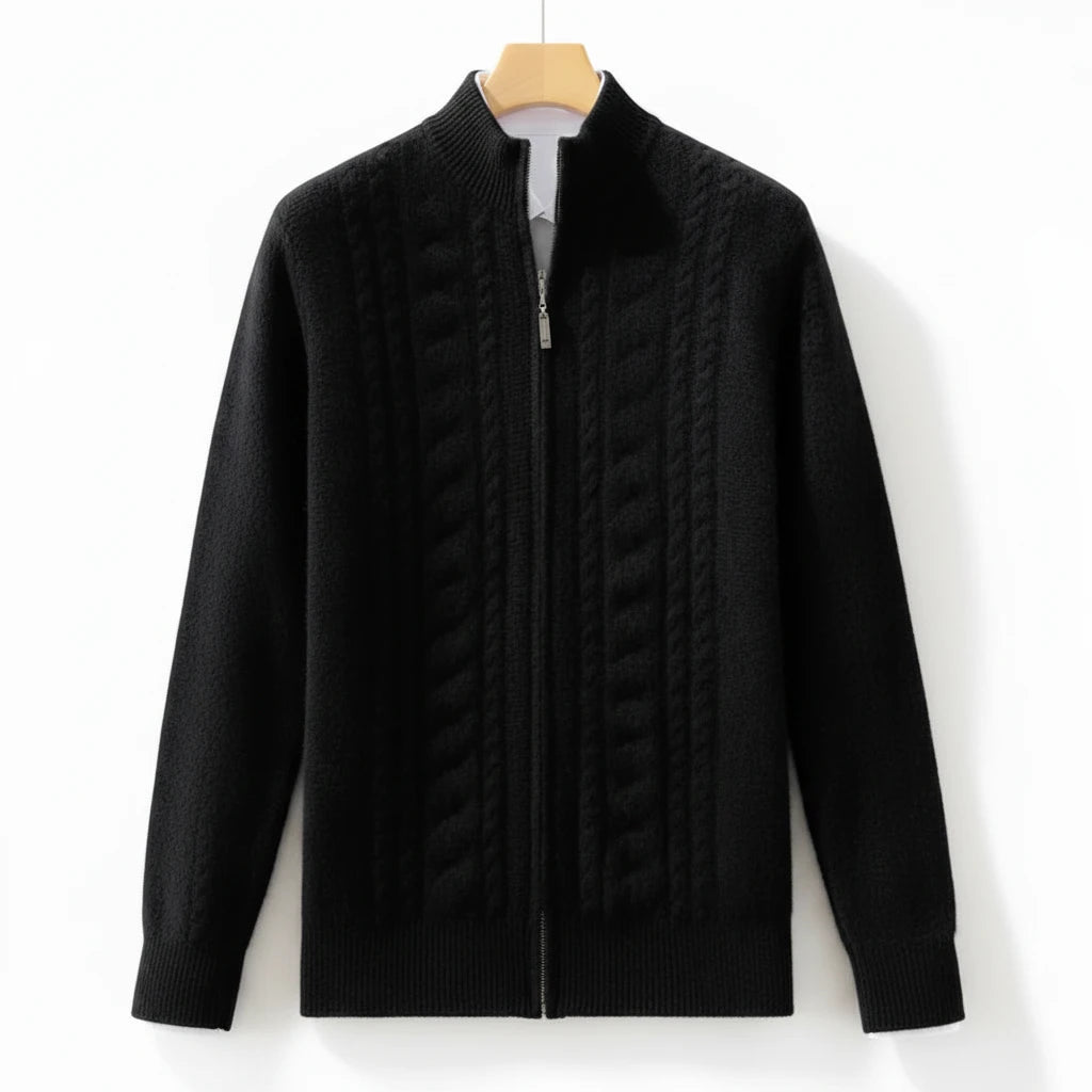 Mock-up d'homme de haute qualité
Cardigan torsadé à col
Automne Hiver Épais
Fermeture éclair 100% mérinos
Pull en laine décontracté
Manteau Cashmere
tricots