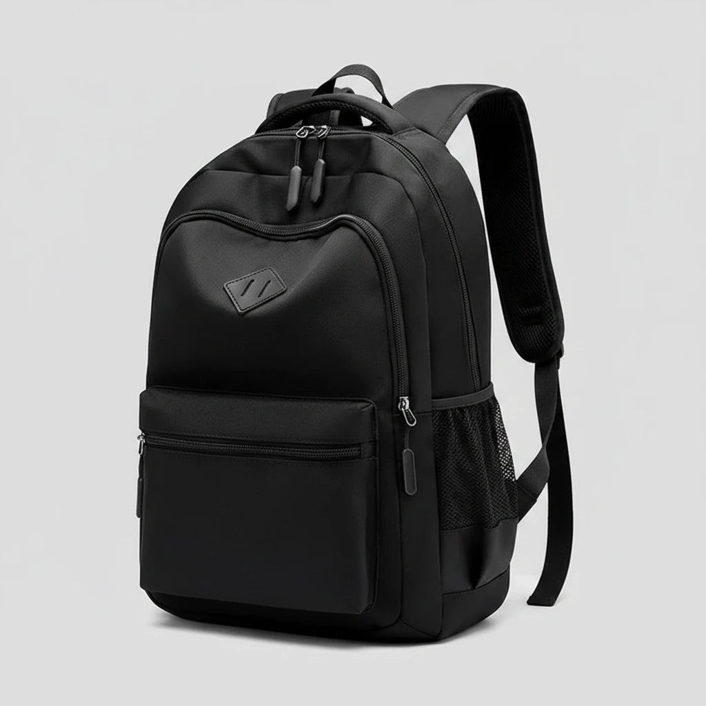 Nouveau sac à dos noir tendance, sac scolaire décontracté pour les trajets quotidiens, les sorties en plein air et les cadeaux de festival